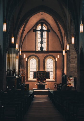 Inside Catholic church